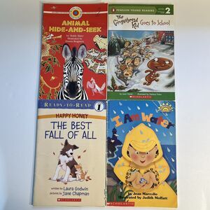 Set of 4 Childrens Readers Storybooks Levels 1 and 2 Paperback